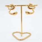 Brinco Banho Ouro 18k Ear Cuff Organico Gotas Abertas Fechada Arredondado